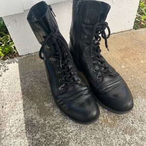 Miz Mooz Black Lace Up Boots